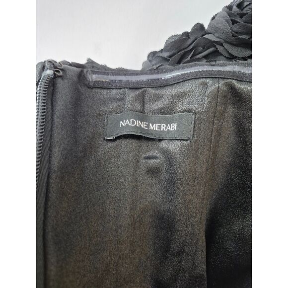 Nadine Merabi Women's Black Maisy 3D Tulip Mini Strapless Dress Size Small - Picture 6 of 7